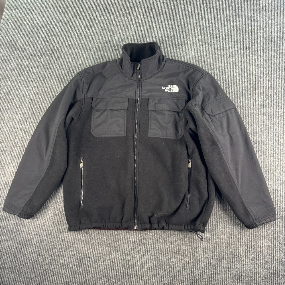 The North Face Denali Jacket Men Extra Large Black Full Zip Fleece Tactical